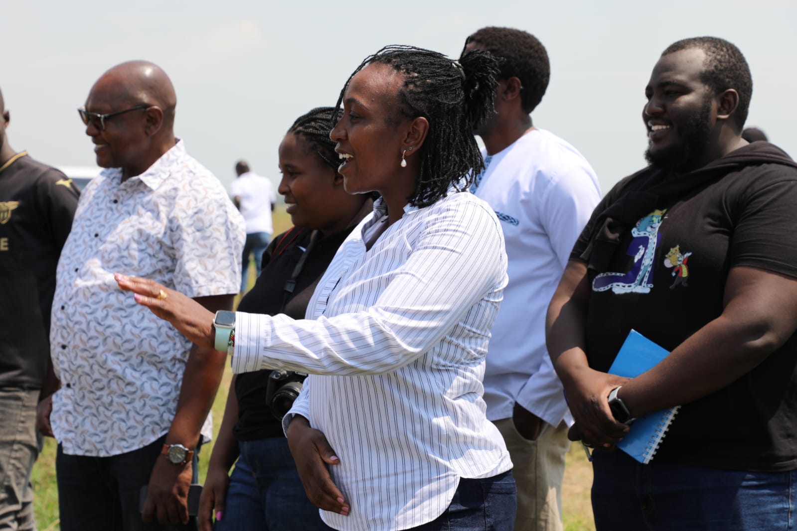 Ag CEO addressing Lower Kuja irrigation scheme farmers.