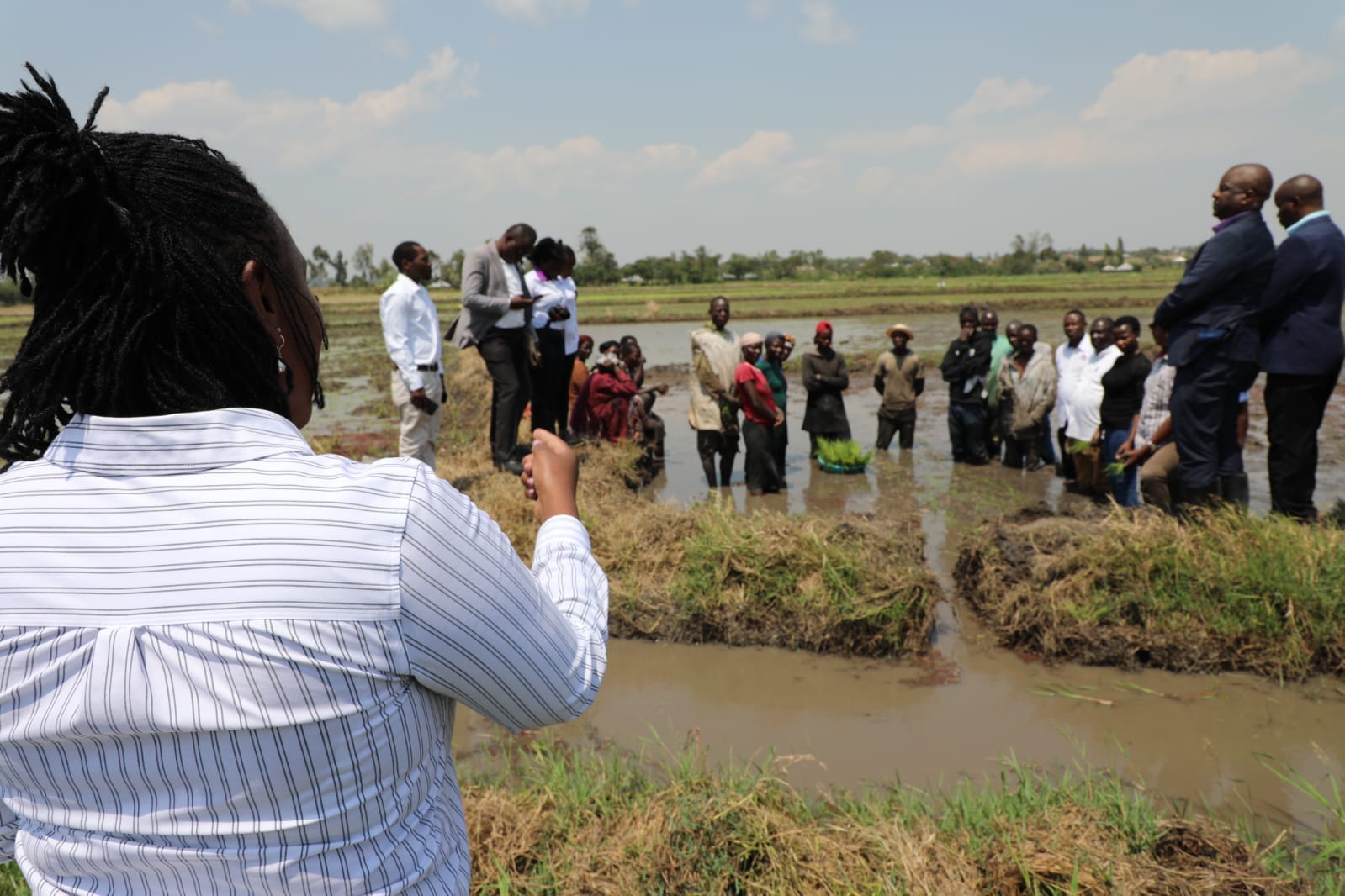 Ag CEO addressing the farmers.