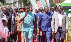 H.E President William Ruto arriving at the event.