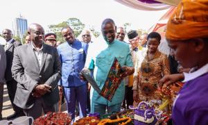 H.E at the exhibition 